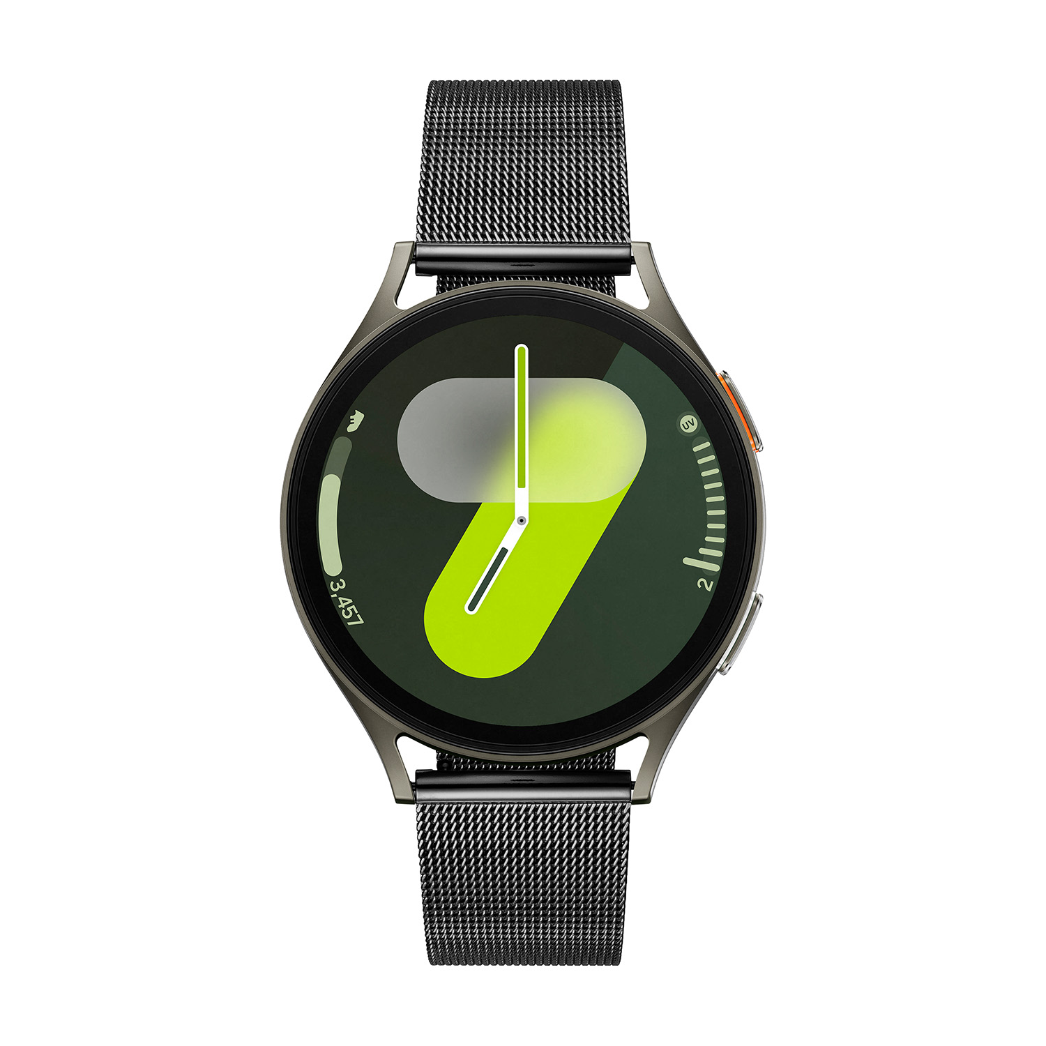 Samsung Galaxy Watch7 SA.L310KBRM.LTE Khaki/Zwart Mesh 44mm 
De Galaxy Watch combineert de uitstraling van een luxe horloge met de geavanceerde functies van de SAMSUNG smartwatches. De Galaxy Watch7 is de smartwatch met Wear OS van SAMSUNG en heeft genoeg power voor de hele dag dankzij de 3nm-processor. Navigeer nauwkeurig met Dual-Frequency GPS. Houd je hartslag, work-outs en slaap bij met de geavanceerde BioActive Sensor. Galaxy AI gebruikt deze gegevens om waardevolle inzichten over je gezondheid te geven en je welzijn te verbeteren met Energy Score en Wellness Tips. De Galaxy Watch is niet alleen zeer stijlvol, maar ook gebruiksvriendelijk. Nooit meer verdwaald dankzij onze nauwkeurigste gps ooit op een Galaxy Watch. De Galaxy Watch is stof- en spatwaterdicht en 5 ATM gecertificeerd. De extra features, zoals het kompas, hartritme sensor, cycles meter, slaapmeter en nog heel veel meer maken de Galaxy Watch7 nog completer.

De Galaxy Watch heeft een Always On-display, waardoor je geen knop in te drukken om de tijd weer te geven. Het AMOLED-display kan ingesteld worden op een continue tijdsweergave, zodat dag en nacht te zien is hoe laat het is.

Highlights:
- Geschikt voor Android  
- De Galaxy Watch7 heeft een IP68-certificering. Het horloge is 5 ATM
- Dankzij de ingebouwde speaker en microfoon, kan er ook gebeld worden met het horloge
- Ontvang alle berichten van je telefoon op je horloge en reageer direct met quick reply’s
- Herkent meer dan 90 verschillende activiteiten
- Door de verschillende meters en tellers is het mogelijk om onder andere de hartslag, stappen, snelheid, slaap, luchtdruk, stress, hoogte- en diepte te meten
- D.m.v. de ingebouwde GPS, is het mogelijk om offline te navigeren (zonder dat de telefoon in de buurt is)
- Luister zonder smartphone naar muziek met Spotify premium
- Contactloos betalen met de LTE modellen 4G
- Virtueel voice assistent