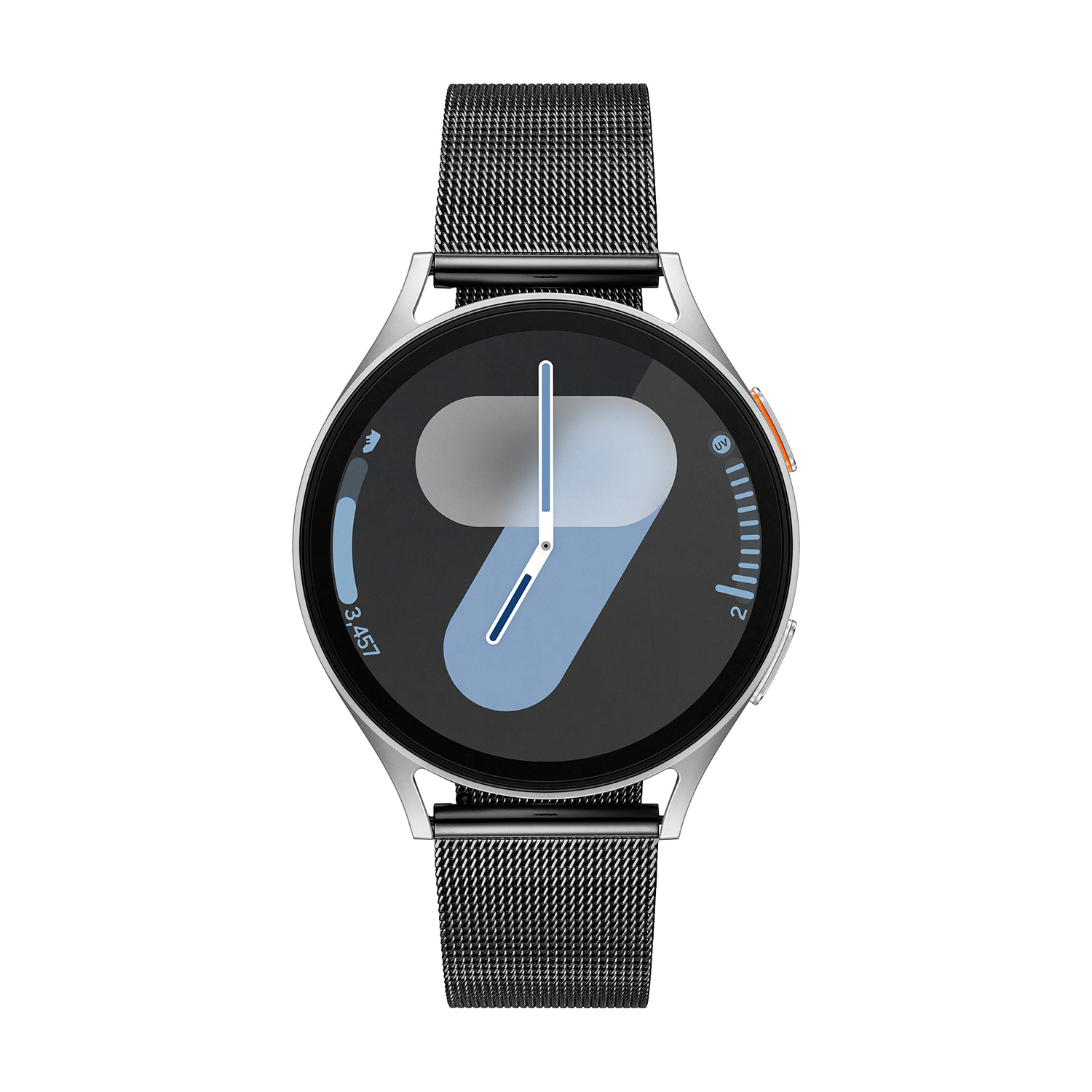 Samsung Galaxy Watch7 SA.L310SBRM.LTE Zilver/Zwart Mesh 44mm 
De Galaxy Watch combineert de uitstraling van een luxe horloge met de geavanceerde functies van de SAMSUNG smartwatches. De Galaxy Watch7 is de smartwatch met Wear OS van SAMSUNG en heeft genoeg power voor de hele dag dankzij de 3nm-processor. Navigeer nauwkeurig met Dual-Frequency GPS. Houd je hartslag, work-outs en slaap bij met de geavanceerde BioActive Sensor. Galaxy AI gebruikt deze gegevens om waardevolle inzichten over je gezondheid te geven en je welzijn te verbeteren met Energy Score en Wellness Tips. De Galaxy Watch is niet alleen zeer stijlvol, maar ook gebruiksvriendelijk. Nooit meer verdwaald dankzij onze nauwkeurigste gps ooit op een Galaxy Watch. De Galaxy Watch is stof- en spatwaterdicht en 5 ATM gecertificeerd. De extra features, zoals het kompas, hartritme sensor, cycles meter, slaapmeter en nog heel veel meer maken de Galaxy Watch7 nog completer.

De Galaxy Watch heeft een Always On-display, waardoor je geen knop in te drukken om de tijd weer te geven. Het AMOLED-display kan ingesteld worden op een continue tijdsweergave, zodat dag en nacht te zien is hoe laat het is.

Highlights:
- Geschikt voor Android  
- De Galaxy Watch7 heeft een IP68-certificering. Het horloge is 5 ATM
- Dankzij de ingebouwde speaker en microfoon, kan er ook gebeld worden met het horloge
- Ontvang alle berichten van je telefoon op je horloge en reageer direct met quick reply’s
- Herkent meer dan 90 verschillende activiteiten
- Door de verschillende meters en tellers is het mogelijk om onder andere de hartslag, stappen, snelheid, slaap, luchtdruk, stress, hoogte- en diepte te meten
- D.m.v. de ingebouwde GPS, is het mogelijk om offline te navigeren (zonder dat de telefoon in de buurt is)
- Luister zonder smartphone naar muziek met Spotify premium
- Contactloos betalen met de LTE modellen 4G
- Virtueel voice assistent