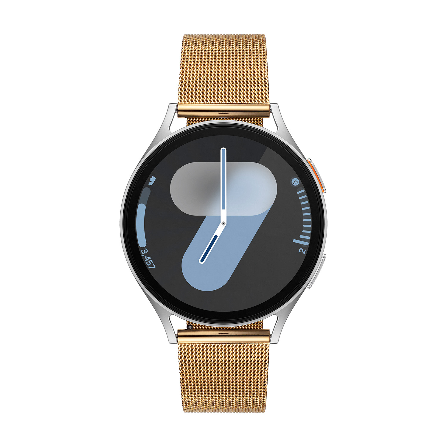 Samsung Galaxy Watch7 SA.L310SGRM.LTE Zilver/Double Mesh 44mm 
De Galaxy Watch combineert de uitstraling van een luxe horloge met de geavanceerde functies van de SAMSUNG smartwatches. De Galaxy Watch7 is de smartwatch met Wear OS van SAMSUNG en heeft genoeg power voor de hele dag dankzij de 3nm-processor. Navigeer nauwkeurig met Dual-Frequency GPS. Houd je hartslag, work-outs en slaap bij met de geavanceerde BioActive Sensor. Galaxy AI gebruikt deze gegevens om waardevolle inzichten over je gezondheid te geven en je welzijn te verbeteren met Energy Score en Wellness Tips. De Galaxy Watch is niet alleen zeer stijlvol, maar ook gebruiksvriendelijk. Nooit meer verdwaald dankzij onze nauwkeurigste gps ooit op een Galaxy Watch. De Galaxy Watch is stof- en spatwaterdicht en 5 ATM gecertificeerd. De extra features, zoals het kompas, hartritme sensor, cycles meter, slaapmeter en nog heel veel meer maken de Galaxy Watch7 nog completer.

De Galaxy Watch heeft een Always On-display, waardoor je geen knop in te drukken om de tijd weer te geven. Het AMOLED-display kan ingesteld worden op een continue tijdsweergave, zodat dag en nacht te zien is hoe laat het is.

Highlights:
- Geschikt voor Android  
- De Galaxy Watch7 heeft een IP68-certificering. Het horloge is 5 ATM
- Dankzij de ingebouwde speaker en microfoon, kan er ook gebeld worden met het horloge
- Ontvang alle berichten van je telefoon op je horloge en reageer direct met quick reply’s
- Herkent meer dan 90 verschillende activiteiten
- Door de verschillende meters en tellers is het mogelijk om onder andere de hartslag, stappen, snelheid, slaap, luchtdruk, stress, hoogte- en diepte te meten
- D.m.v. de ingebouwde GPS, is het mogelijk om offline te navigeren (zonder dat de telefoon in de buurt is)
- Luister zonder smartphone naar muziek met Spotify premium
- Contactloos betalen met de LTE modellen 4G
- Virtueel voice assistent