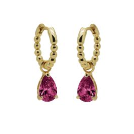 A106GP_RR Karma oorringen ANNA RUBY RED roze zirkonia 