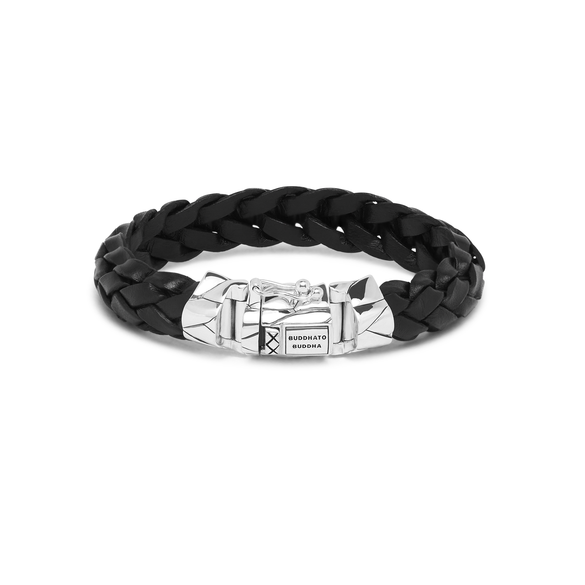 Buddha to Buddha 127BL E+ - Mangky Leer zwart Armband