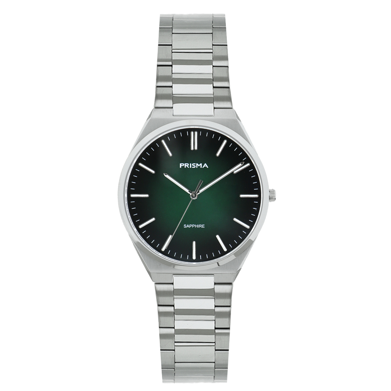 Prisma horloge P2431 dames edelstaal saffierglas 

Algemeen
Geslacht: dames
Model: P.2431

Voordelen
- band edelstaal zilver
- wijzerplaat groen met zilvere streepjes
- glas is zeer krasvast
- slimline model (6.65 mm dik)
- ook voor bredepols (max. 180 mm)
- quartz
- maat kast 29.9 mm (breedte)  6.7mm (dikte)

