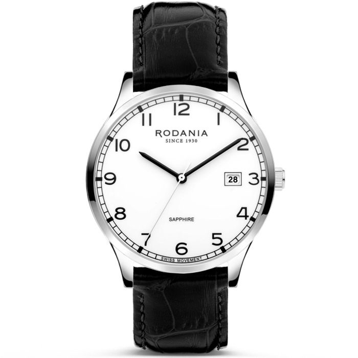 Rodania Nyon Classic 40 Horloge Heren R22055 Met Witte Wijzerplaat