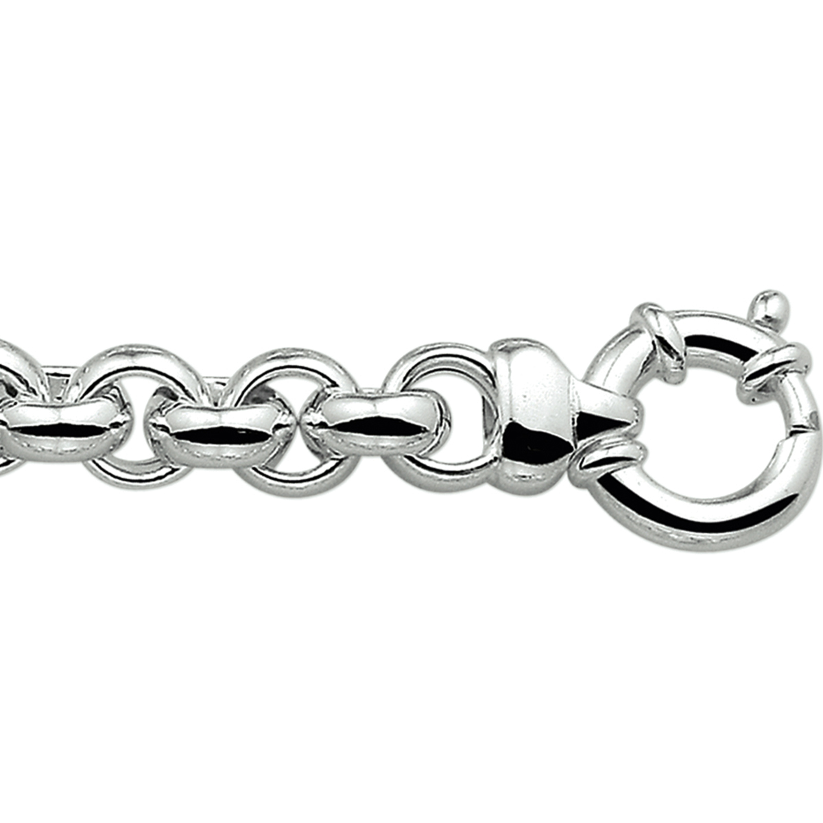 Zilveren armband met jasseron schakel.

Gender: dames
Breedte: 10 mm
Langste lengte: 22 mm