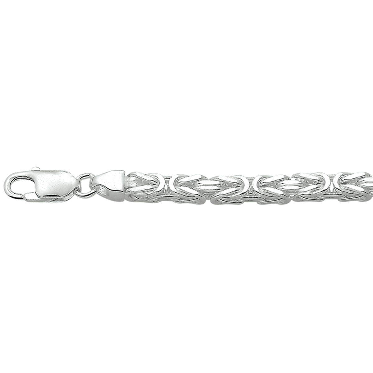 Zilveren collier met konings schakel.

Gender: heren
Breedte: 6 mm
Langste lengte: 70 cm