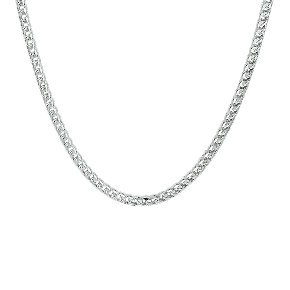 Zilveren lengte artikel met een gourmette schakel. Uitgevoerd met een karabijn sluiting. De schakelbreedte is 3.0mm.