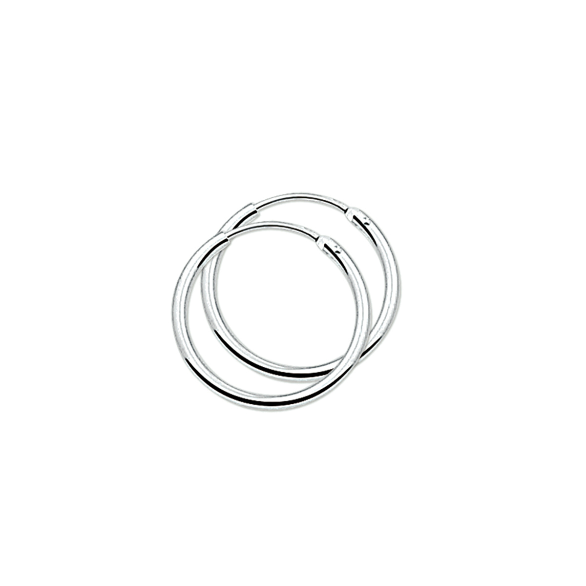 zilveren oorringen, glad 1,5x20mm