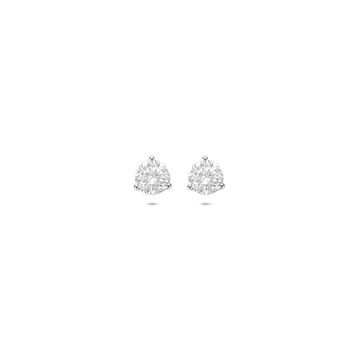 Zilver oorstekers zirkonia