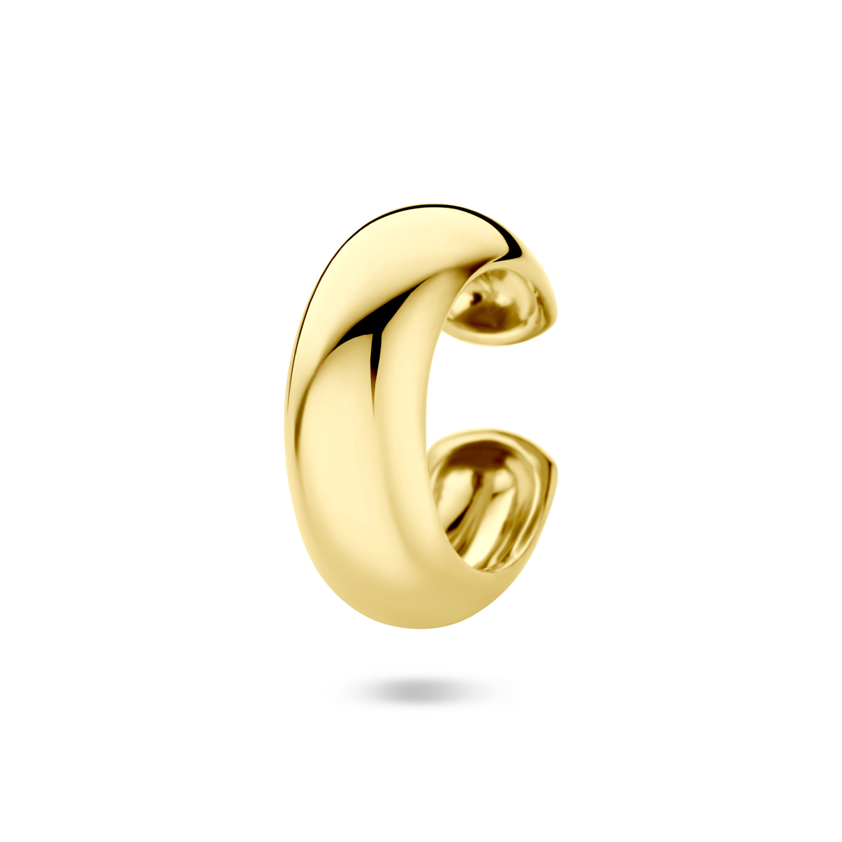Verguld op 925 zilveren earcuff. De earcuff heeft een afmeting van 15.5x6mm en wordt per stuk verkocht. Geen garantie op plating.