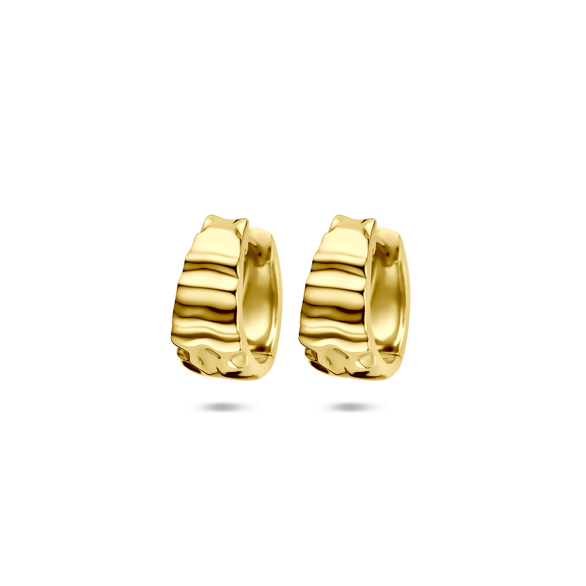 Verguld 925 zilveren klapoorringen met een afmeting van 13.5x6mm.