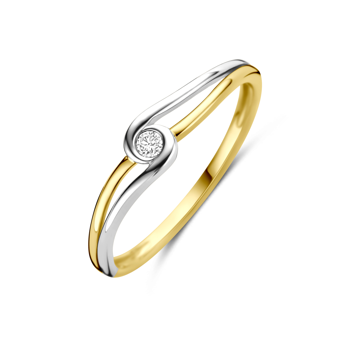 Bicolor ring 0.04ct 4209076