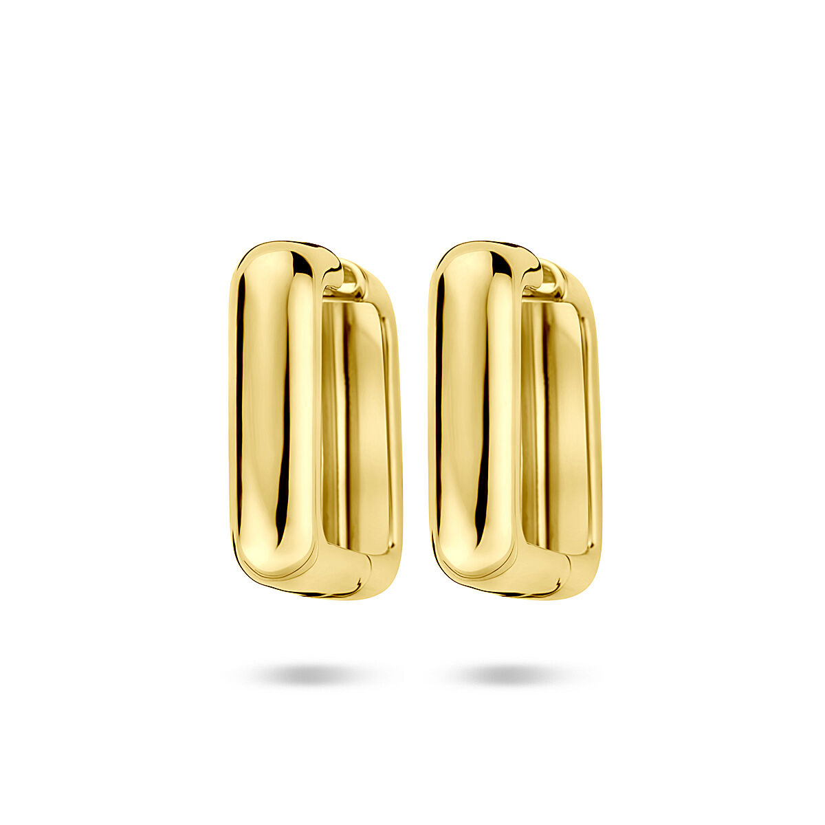 Verguld op 925 zilveren klapoorringen met een afmeting van 25x7mm