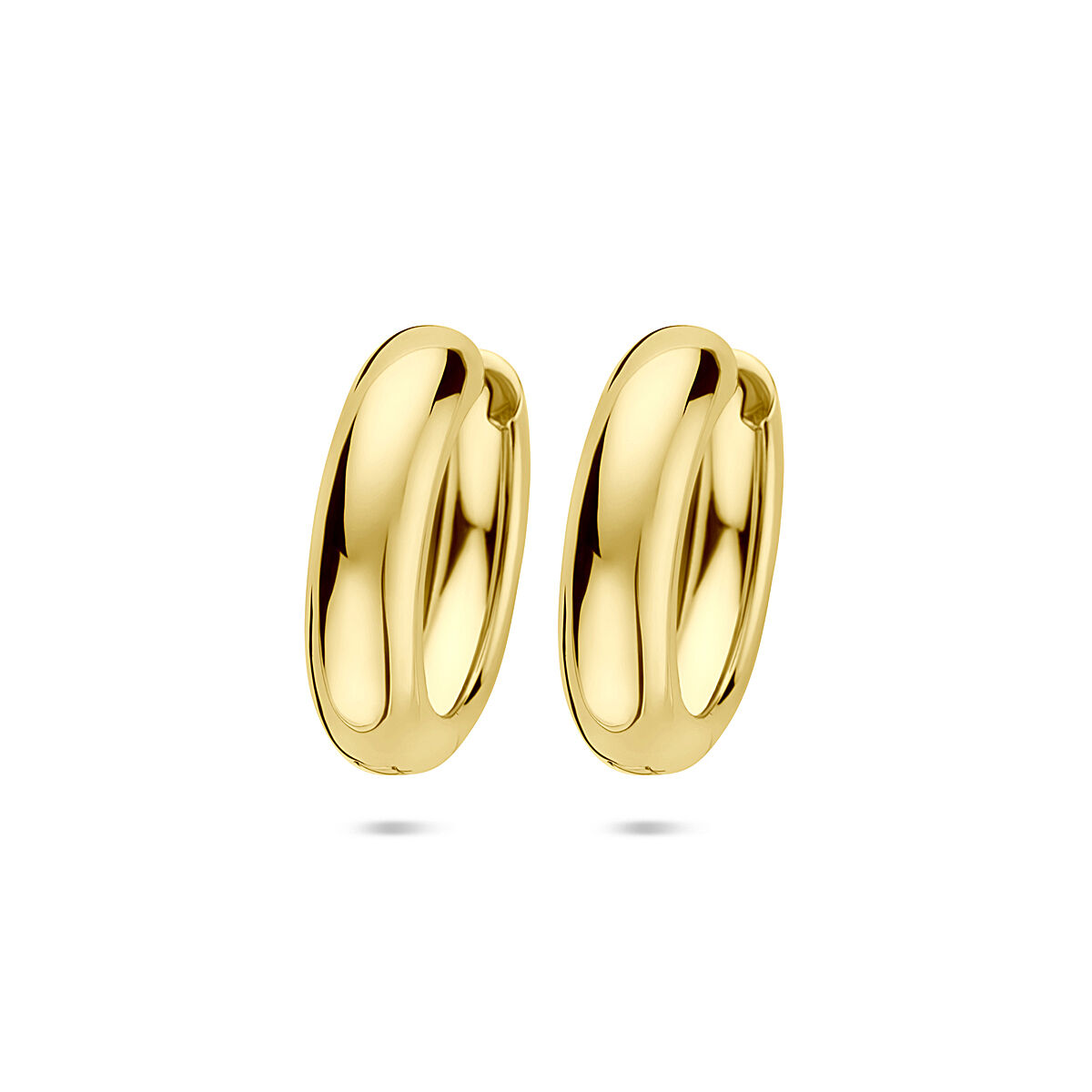 Verguld op 925 zilveren klapoorringen met een afmeting van 25x7mm.