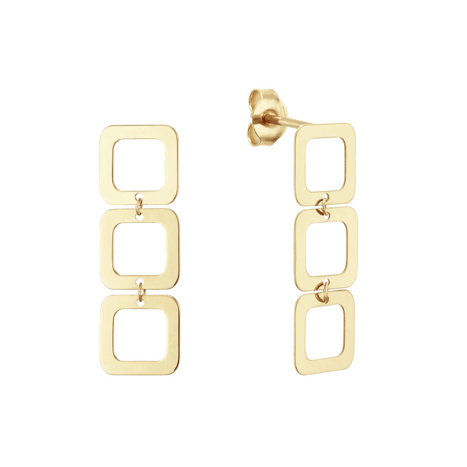 De inspiratiebron voor de 14 karaat gouden Laguna Earrings is het water rondom Venetië. Doordat het gebouwd is op kleine eilanden lijkt het te zweven, vandaar de open schakels. Combineer jij deze blikvanger met de Laguna Necklace? 


