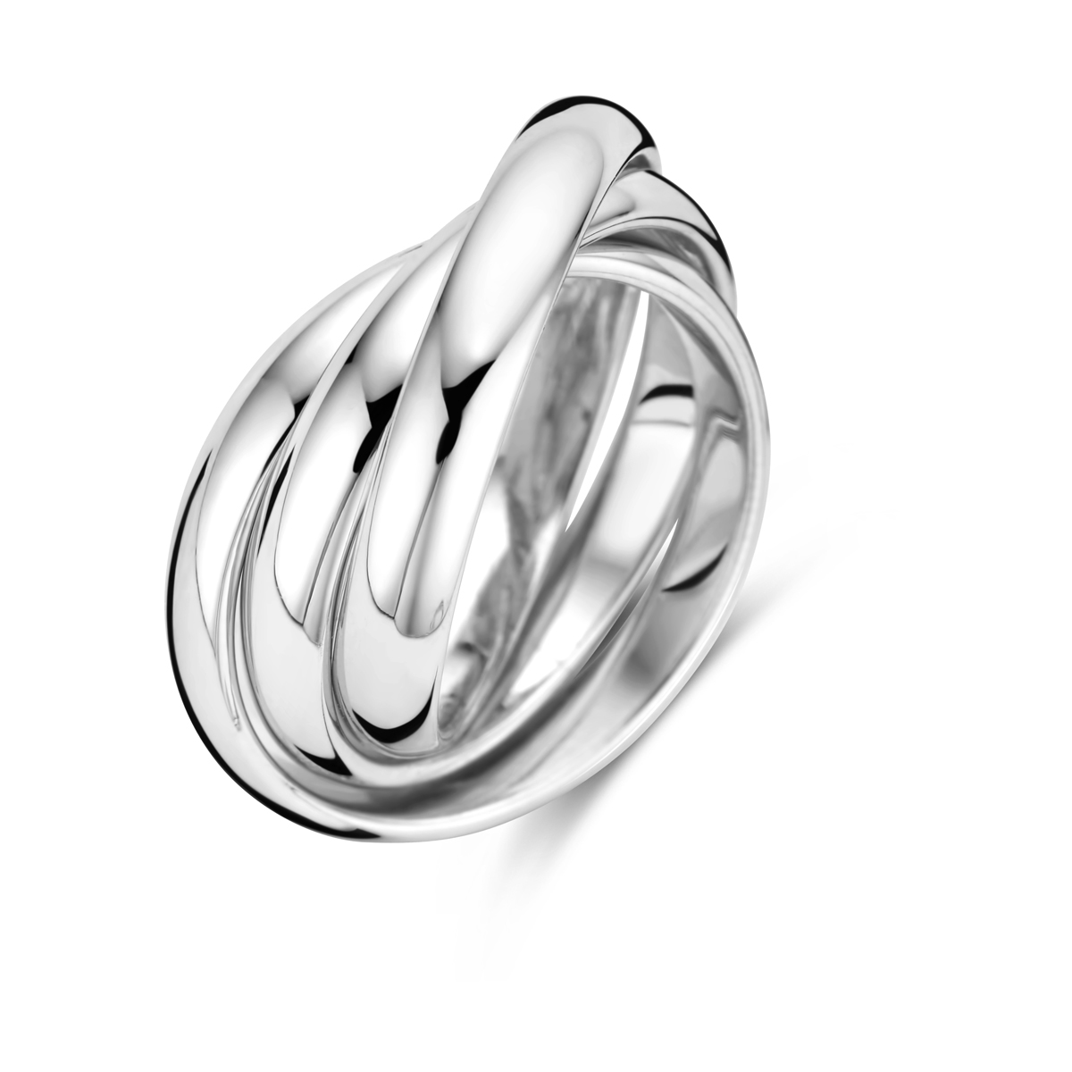 Gerodineerd zilveren trinity ring