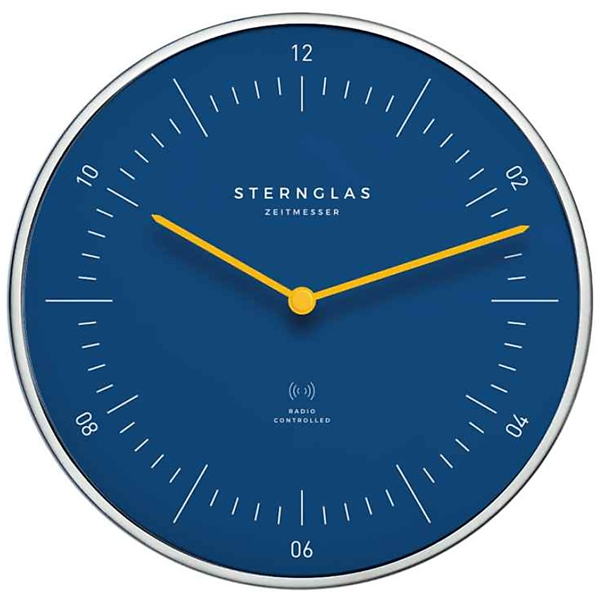 Sternglas wandklok in volle Bauhaus eenvoud 30 cm.