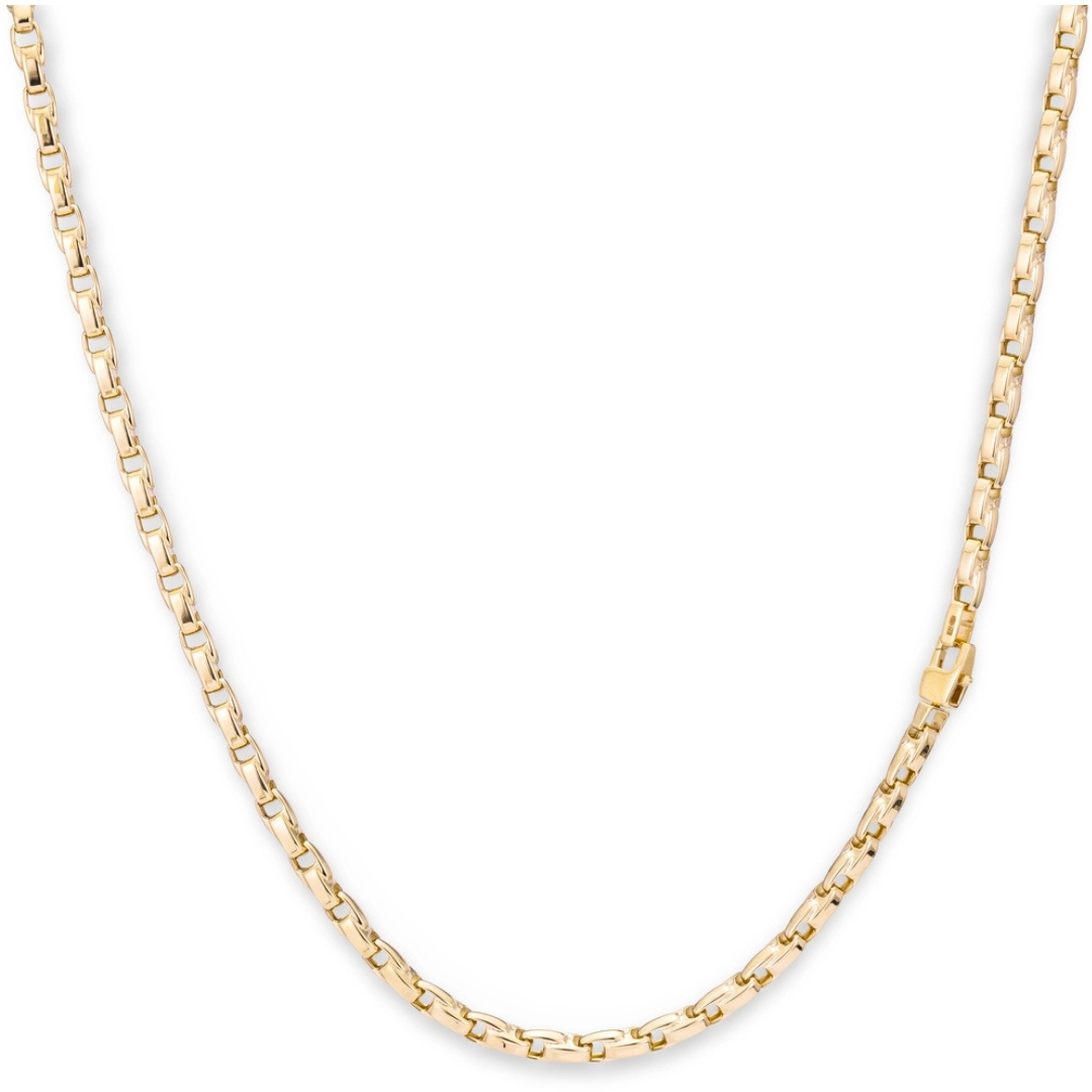 Monzario - Geelgouden fantasie collier 4mm - 1454-C GEEL 4mm 14krt
