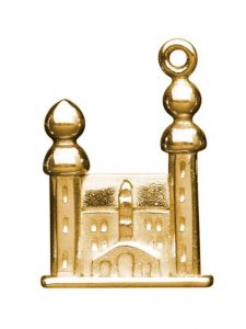 een 14 krt geelgouden Venlo bedel Stadhoes gemaakt op eigen atelier