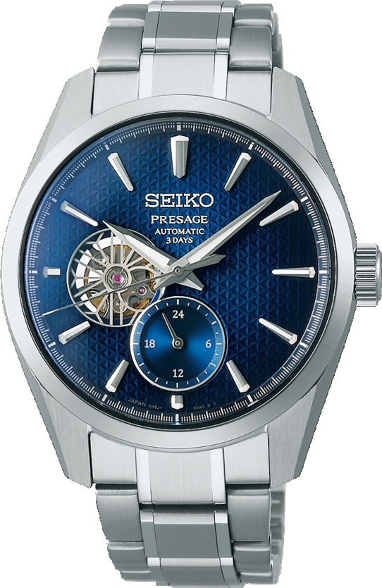 Dit is een herenhorloge van het merk Seiko. Het is een analoog horloge gemaakt van staal. De diameter van de kast is 40.2 mm en de kast is 13.5 mm dik.
De verdere specificaties van het horloge zijn als volgt:
Kastvorm: rond
Kastkleur: zilverkleurig
Kastmateriaal: staal
Bandbreedte: 20 mm
Bandlengte: 260.2 mm
Sluiting: vouwsluiting met drukker
Wijzerplaatkleur: blauw
Glassoort: saffier glas
Waterdichtheid: 10 ATM
Techniek: automaat