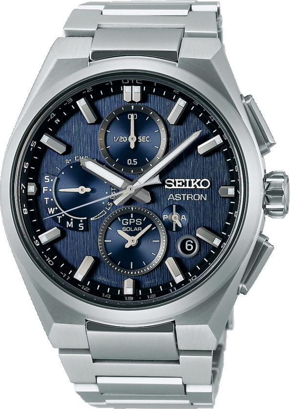 Dit Seiko horloge behoort tot de Astron collectie.
Referentienummer: SSH161J1

Het Seiko 5X83 kaliber is een prestigieuze analoge GPS Solar Dual-Time Chronograaf. De kast en band zijn beide gemaakt van titanium. Het horloge heeft een diameter van 42 mm en is getest op een waterdichtheid van 10 ATM / 100 meter. Het saffierglas maakt dit horloge helemaal af.

Dit horloge kan met een eenvoudige druk op de knop overal ter wereld zich instellen op de juiste tijdzone en hiermee de juiste lokale tijd weergeven. Op de wijzerplaat geeft de GPS-signaal indicator aan of het horloge verbinding maakt met het wereldwijde GPS netwerk. Ook laat het horloge zien met hoeveel satellieten het horloge verbinding maakt. Voor het bepalen van de juiste tijdzone is er verbinding nodig met minimaal 4 satellieten. Indien het horloge volledig is opgeladen maakt het horloge tot 2 keer per dag satellietverbinding met één satelliet om de tijd te corrigeren. Hierdoor is het 5X83 GPS Solar horloge extreem accuraat en kent het horloge slechts een afwijking van 1 seconde per 100,000 jaar. Indien nodig kan de lokale tijd ook handmatig worden gewijzigd. De slimme Perpetual Calendar functie zorgt ervoor dat het horloge tot het jaar 2100 altijd de juiste datum aangeeft. Het horloge beschikt over een Dual-Time, in-flight mode, een automatische DST aanpassing en het horloge beschikt over een chronograaf functie. De stopwatch kan tot 12 uren in stappen van 1/20 seconde meten. Een tussentijdsfunctie is voorzien. Een tweede tijd wordt weergegeven op de subdial op de wijzerplaat en een aparte AM/PM-indicatie. De ingebouwde horloge micro-GPS ontvanger verbruikt zó weinig energie, dat alle functies optimaal functioneren op lichtenergie, die wordt gegenereerd door de Solar wijzerplaat.



