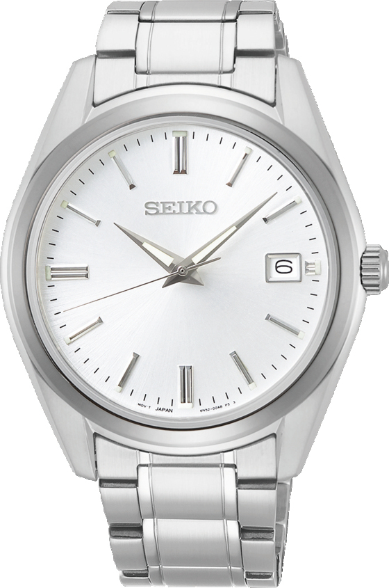 Dit is een herenhorloge van het merk Seiko. Het is een analoog horloge gemaakt van staal. De diameter van de kast is 40.2 mm en de kast is 8.5 mm dik.
De verdere specificaties van het horloge zijn als volgt:
Kastvorm: rond
Kastkleur: zilverkleurig
Kastmateriaal: staal
Bandbreedte: 20 mm
Bandlengte: 250.2 mm
Sluiting: vouwsluiting met drukker
Wijzerplaatkleur: zilverkleurig
Glassoort: saffier glas
Waterdichtheid: 10 ATM
Techniek: quartz