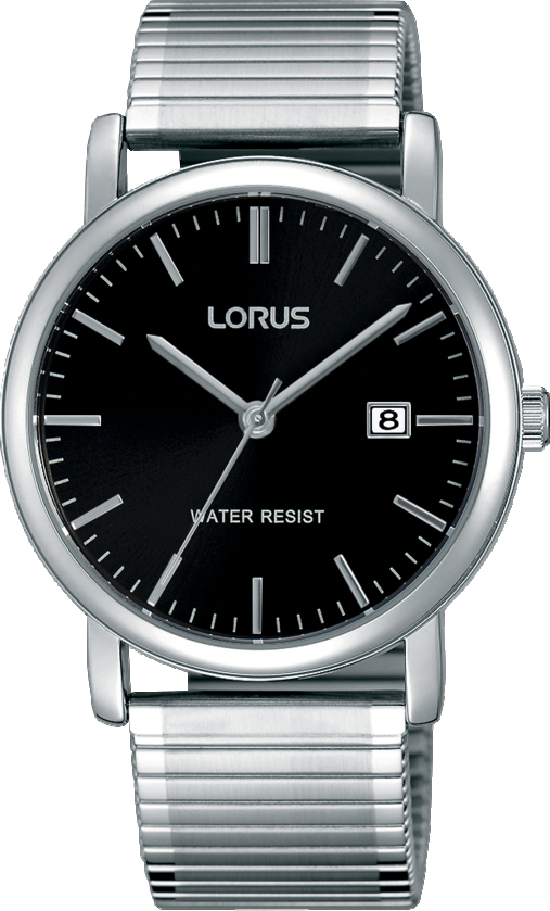Lorus herenhorloge staal/zwart flex