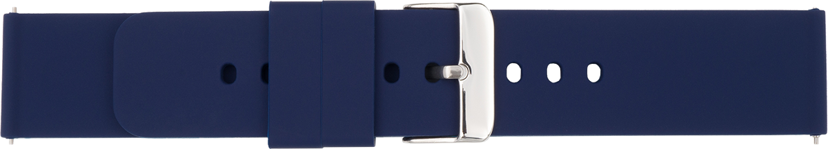 Horlogeband siliconen blauw 20mm