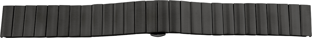  Edelstaal massieve horlogeband antrasiet 22mm