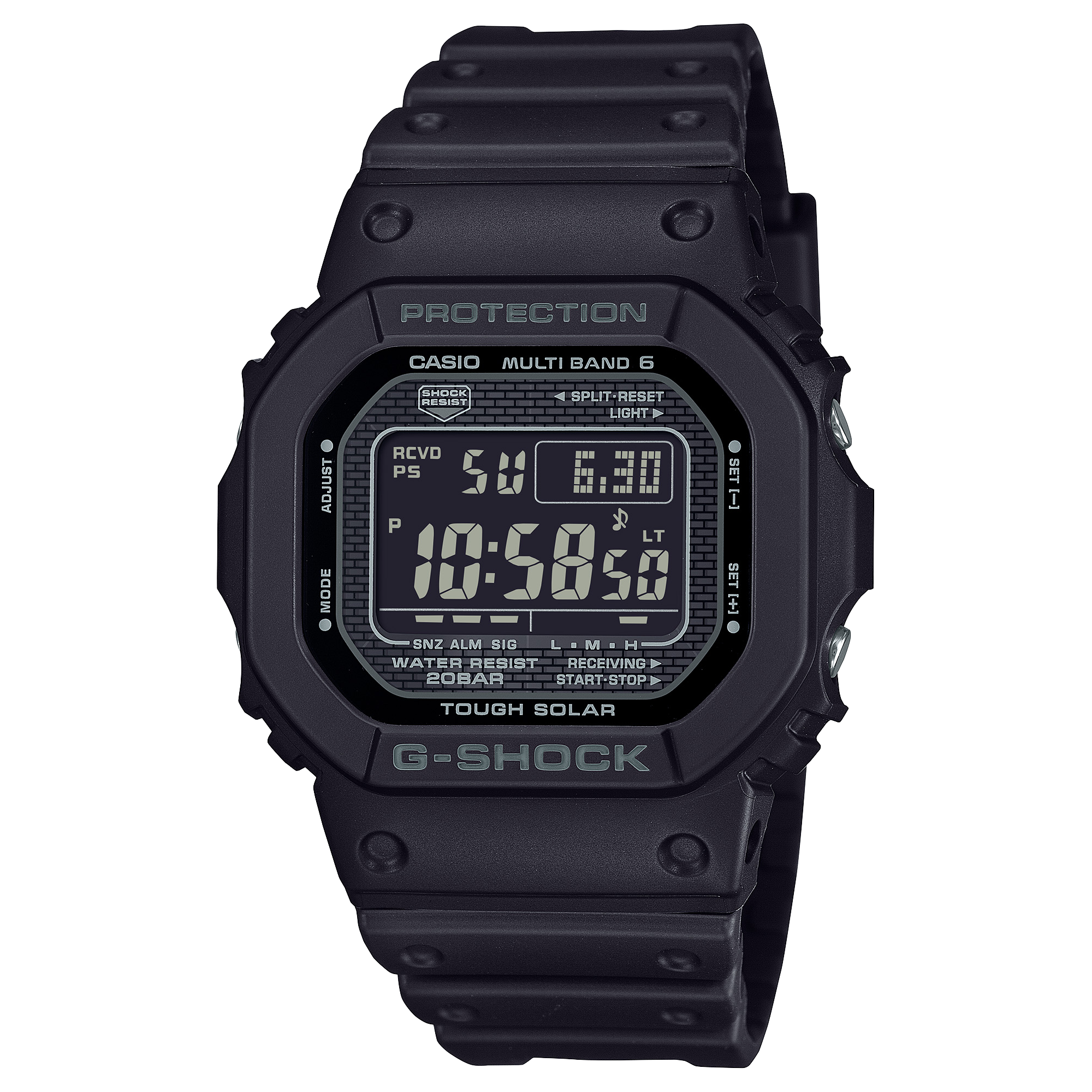 Update je ervaring van de tijd zelf met het nieuwste in de voortdurend evoluerende nalatenschap van de allereerste G-SHOCK, de DW-5000C, die in 1983 zijn intrede deed. 

Deze nieuwe versies van de GW-5000 bieden dezelfde functionele vooruitgang in radiogestuurde tijdmeting op zonne-energie, nu in frisse kleuropties in één kleur. Maar wees gerust - populaire ontwerpdetails van de originele G-SHOCK, van de solide verfijning van de metalen behuizing tot de achterkant van de behuizing met schroefvergrendeling en het ontwerp van het gezicht, blijven dezelfde stijl behouden.

Terwijl ze trouw blijven aan de allereerste G-SHOCK, zijn deze horloges nog sterker. De metalen kast en de achterkant met schroefsluiting zijn afgewerkt met een diamantachtige carboncoating voor nog meer uitstekende slijtvastheid. De achterkant van de kast met schroefsluiting gaat nog verder met een spiegelende afwerking die kwaliteit uitstraalt. 

De belangrijkste harscomponenten die zijn toegepast in de kast, de band en andere onderdelen zijn gemaakt met hars van biologische oorsprong om de impact op het milieu te verminderen.

Deze horloges voegen geavanceerde technologie toe aan het tijdloze ontwerp uit 1983 om echt eigentijdse uitmuntendheid te leveren.