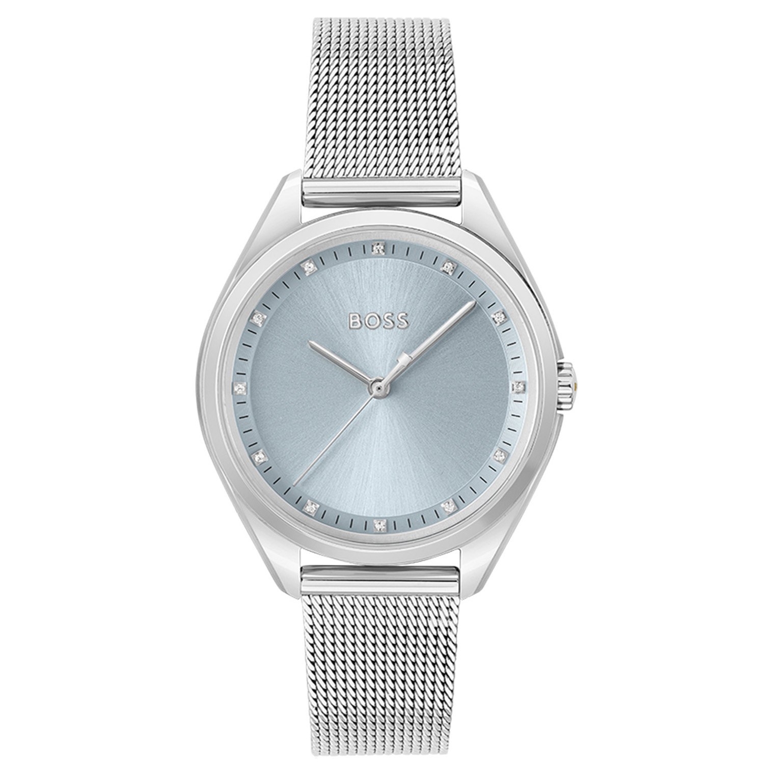 BOSS HB1502667 SAYA  
Dit BOSS horloge uit de Saya 3h serie met artikelnr: HB1502667 is een klassiek model. Het dameshorloge valt op door zijn zilverkleurige stalen horlogekast met een gladde rand en een blauwe wijzerplaat met als uursaanduiding fijne ronde kristallen. De fijne wijzers en streepjes geven dit horloge een luxe uitstraling. Aan de kast zit een zilverkleurige milanese band met klepsluiting. De kast van het horloge heeft een doorsnee van 37mm met een mineraalglas en is 3 ATM. 

HET MERK:
HUGO BOSS is afgestemd op levensstijlen waar het gaat om kwaliteit en precisie. Het wereldwijde fashionlabel is verdeeld in twee merken: BOSS en HUGO. Het merk BOSS biedt geavanceerde, moderne horloges gericht op kwaliteit en design om een onberispelijke look te creëren – of het nu zakelijk, casual of sportief is. De horloge collectie van BOSS is perfect afgestemd op levensstijlen waar het gaat om kwaliteit en precisie. BOSS is op maat gemaakt in een onberispelijke stijl.

Blijf stijlvol bij de tijd. Voor de BOSS-vrouw is stijl het handelsmerk en draait alles om
details. Breng uw look naar een hoger niveau met onze nieuwe en kenmerkende horlogecollectie.

SPECIFICATIES:
- Mineraalglas
- Ronde kastvorm, Ø 37mm
- Zilverkleurige stalen horlogekast
- Blauwe wijzerplaat
- Zilverkleurige milanese band