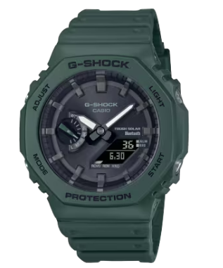 Dit Casio horloge behoort tot de G-Shock collectie. 
Referentienummer: GA-B2100-3AER

Upgrade uw favoriete retrolook met de achthoekige GA-2100 serie die hetzelfde ontwerp heeft als de allereerste G-SHOCK, maar nu met Smartphone Link en Tough Solar-zonne-energie.