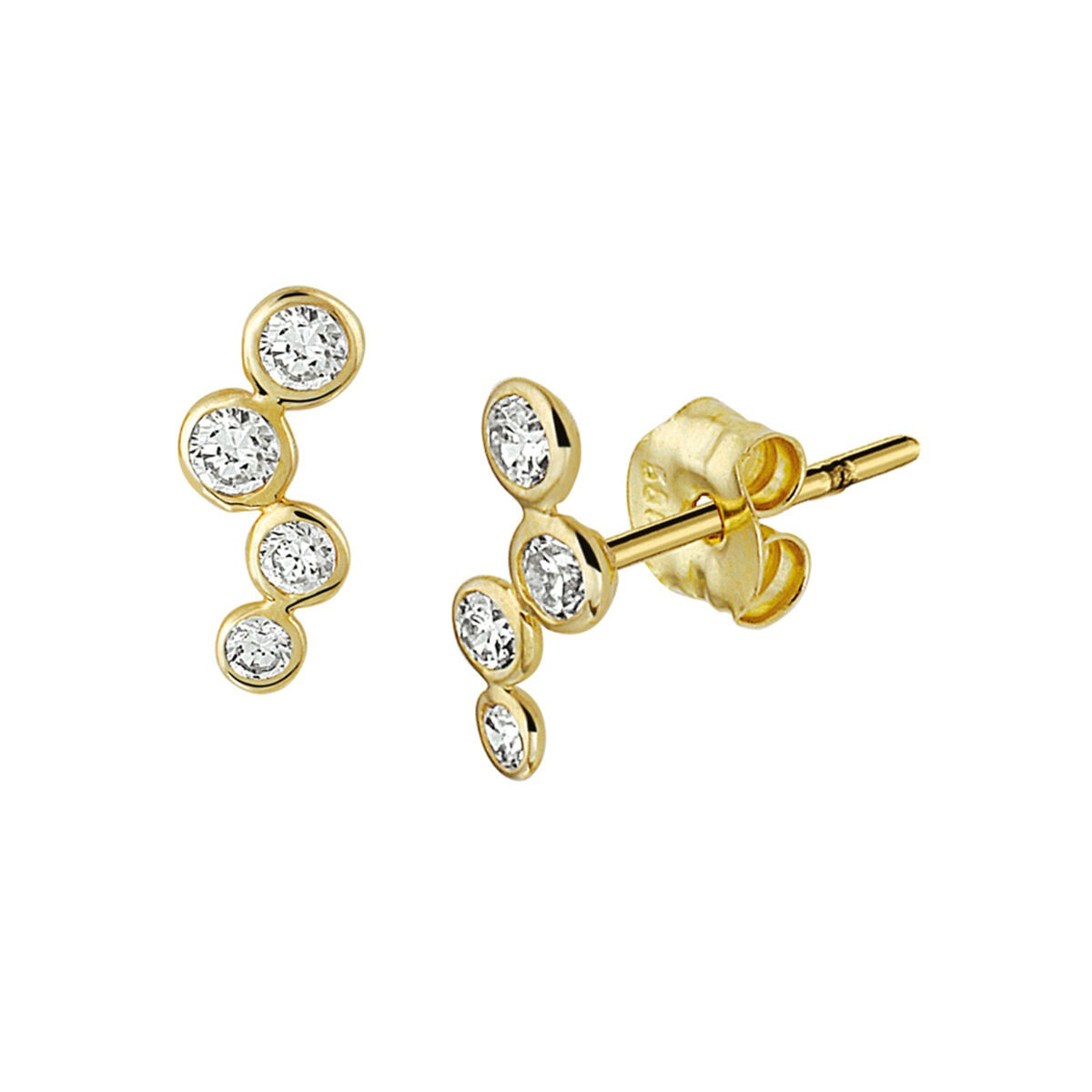 Deze oorknoppen, modelnummer 40.18276, bevatten fonkelende zirkonia-steentjes. Ideaal om te dragen bij zowel casual als formele gelegenheden voor een elegante en verfijnde uitstraling. Combineer ze met een bijpassende ketting voor een complete look. Perfect voor dagelijks gebruik of speciale gelegenheden.