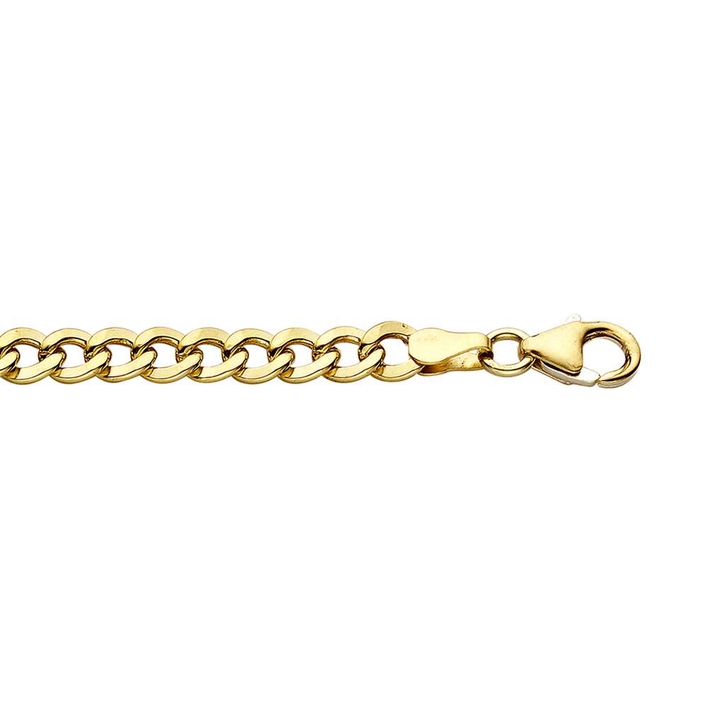 Fjory - Geelgouden Gourmet ketting 2.6mm met zilveren kern, 60cm - 40-G02,660