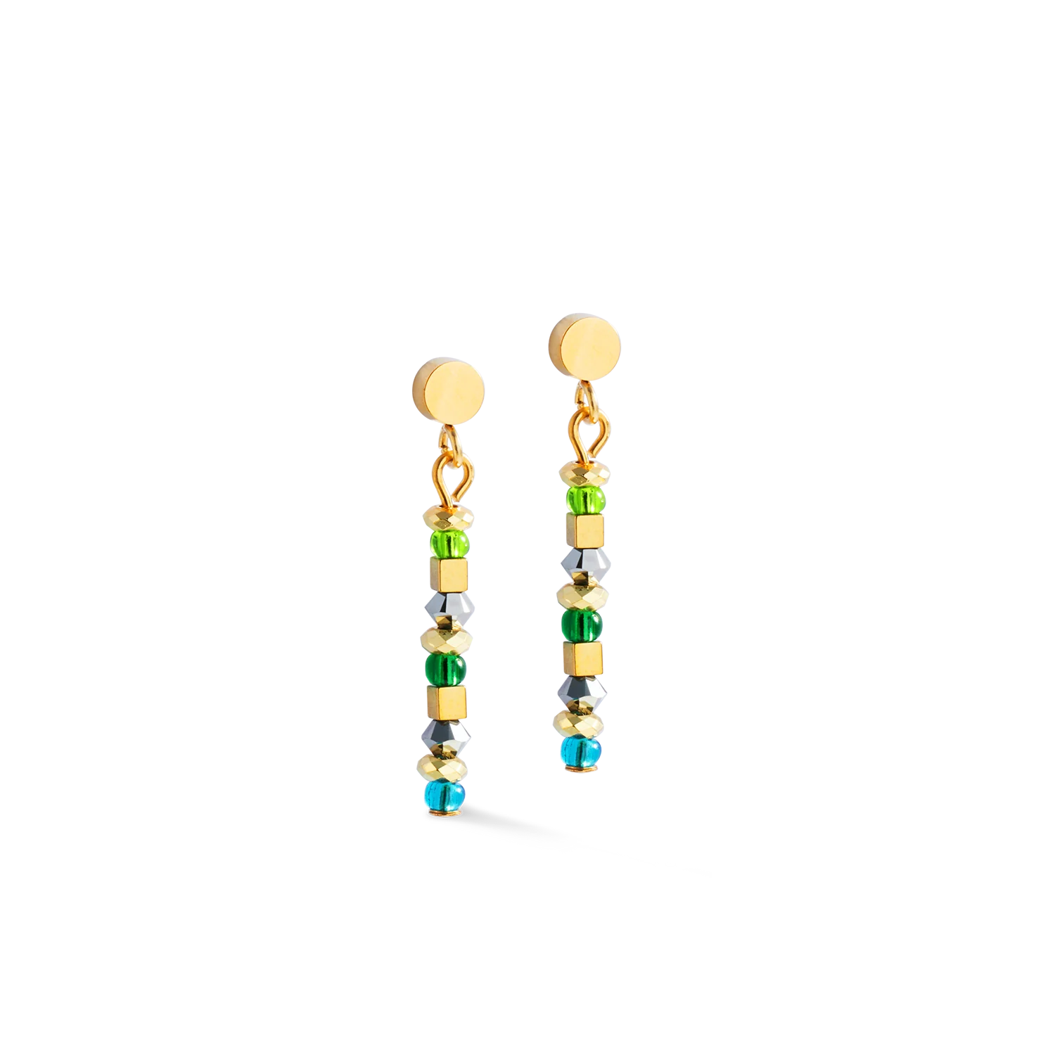 COEUR DE LION verguld stalen Oorhanger multicolor