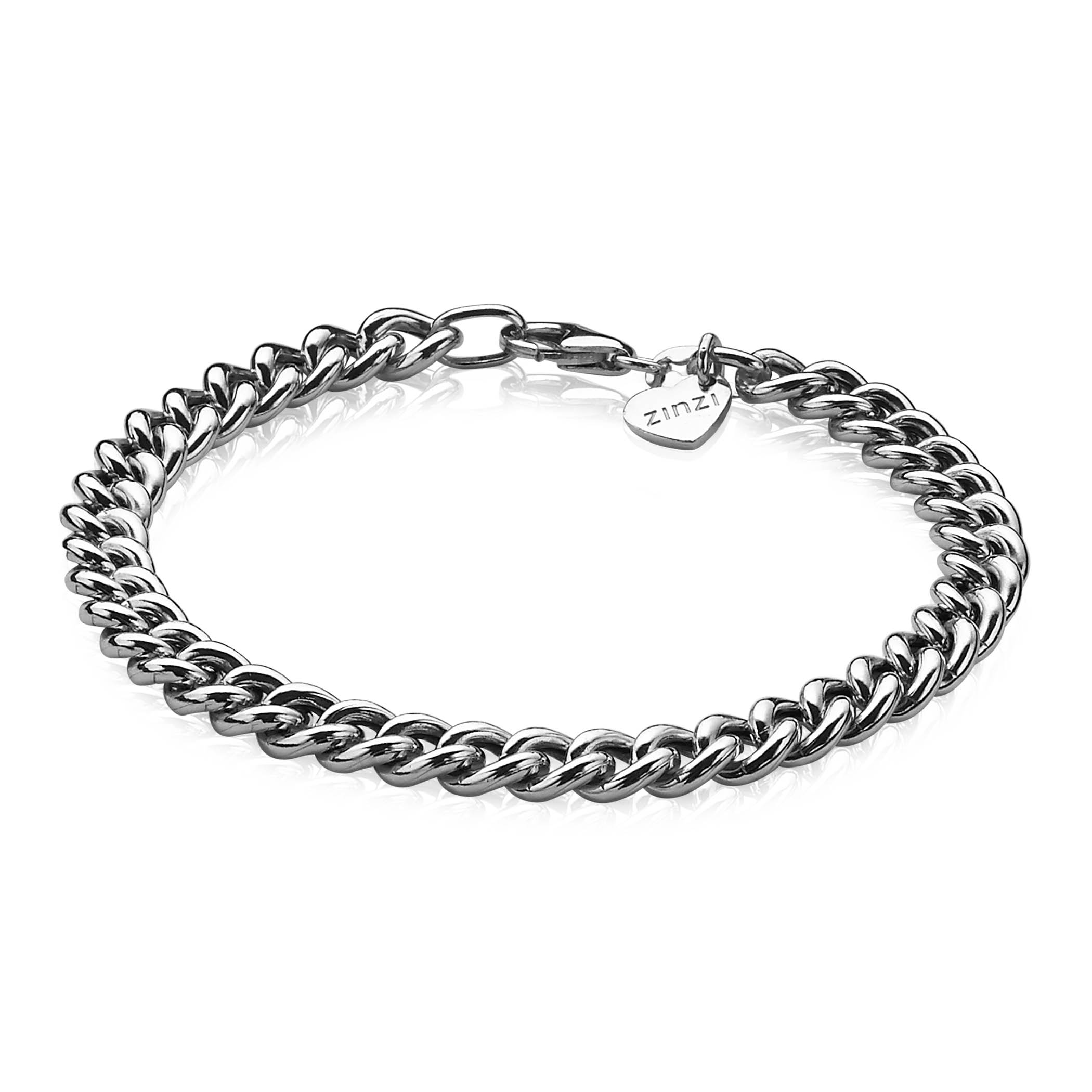 Zinzi zilveren gourmet armband 6,5mm breed 19cm ZIA1056
