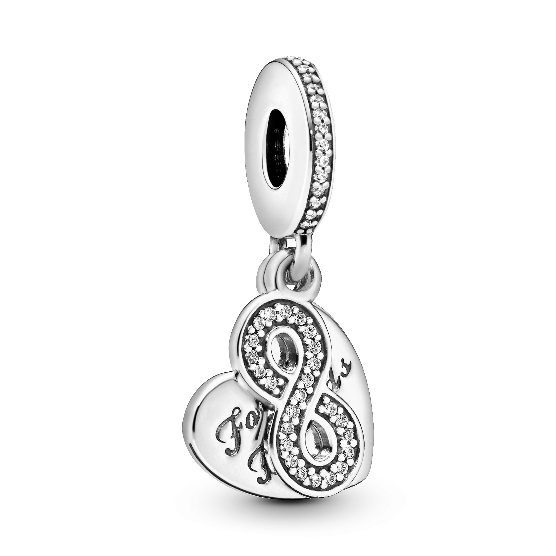 Pandora - Forever Friends hangende bedel, zilver met zirkonia's