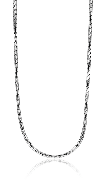 42cm Zinzi zilveren slangen collier 1mm breed ZISL42