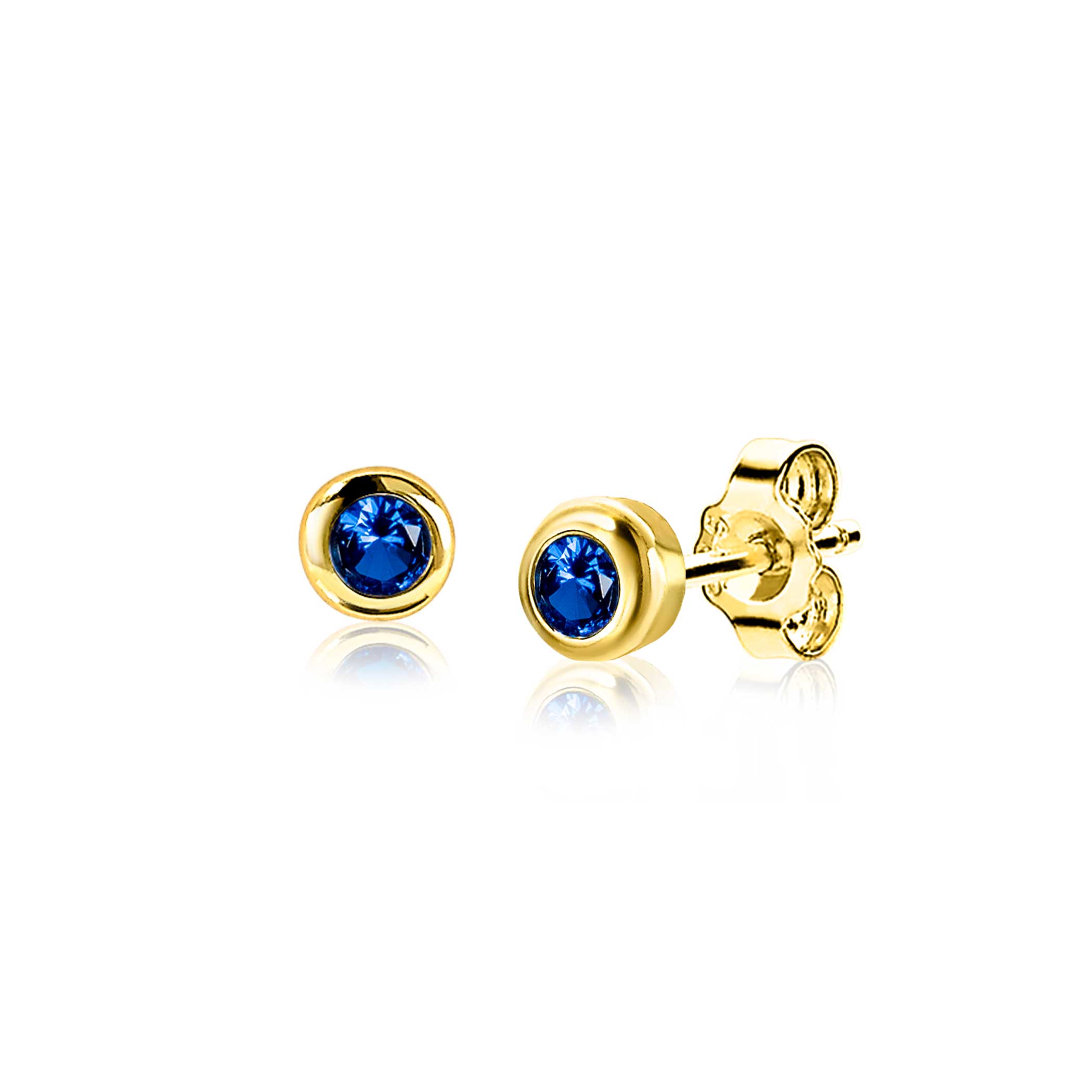 Dit is een oorbellen van het merk Zinzi. De oorbellen is blauw van kleur en gemaakt van zilver. 