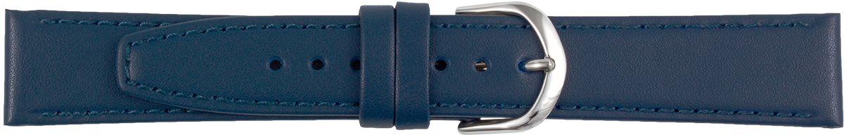 Horlogeband leer blauw