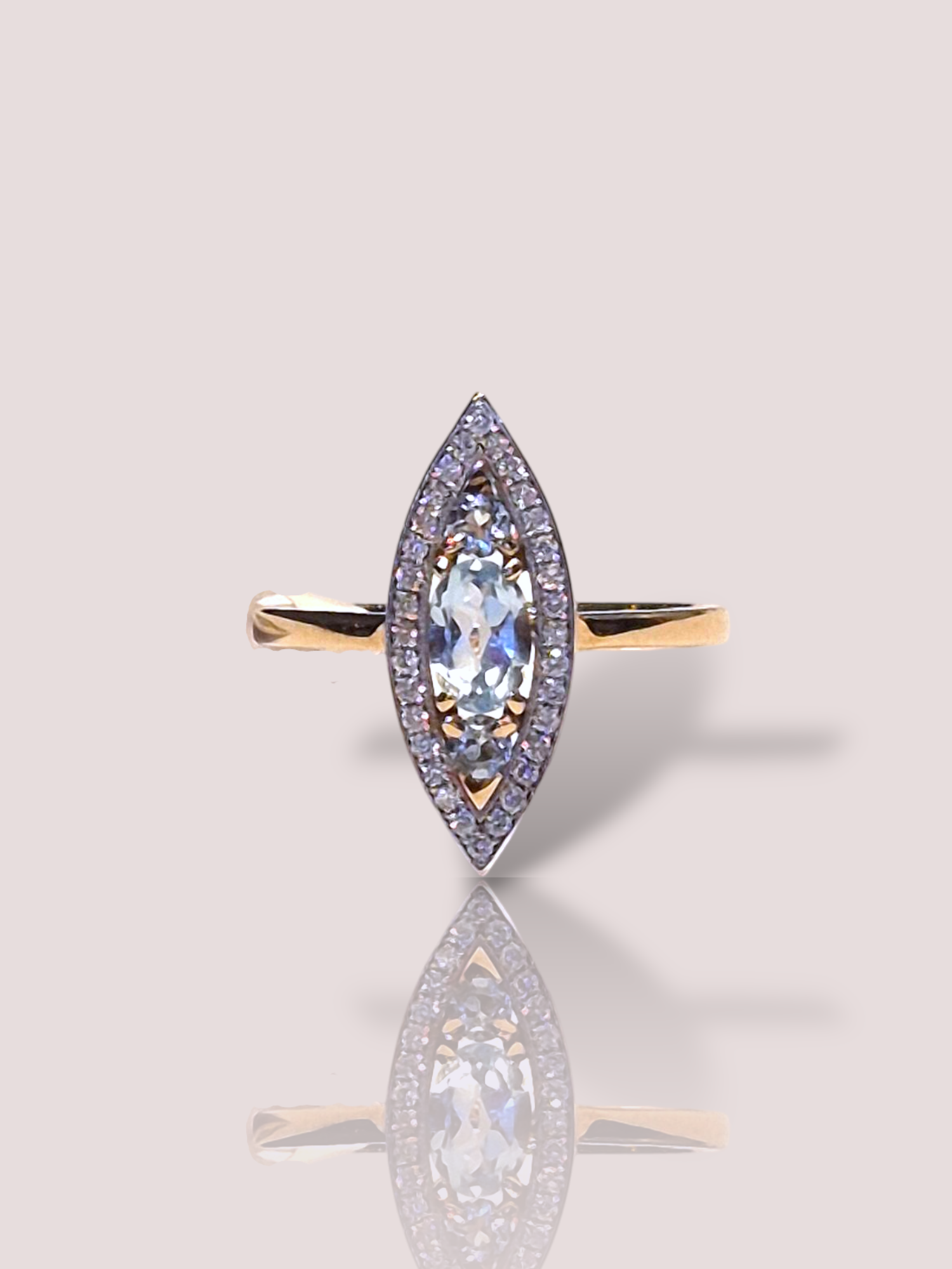 Deze prachtige House of Bruens 14k geel gouden ring is bezet met sprankelende diamanten en schitterende topaas stenen. Het elegante ontwerp geeft een luxueuze uitstraling en past perfect bij elke gelegenheid. Draag deze ring alleen of combineer met andere gouden sieraden voor een glamoureuze look. Een must-have voor elke sieradencollectie!