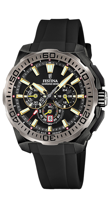 Festina chrono bike heren horloge zwart siliconen