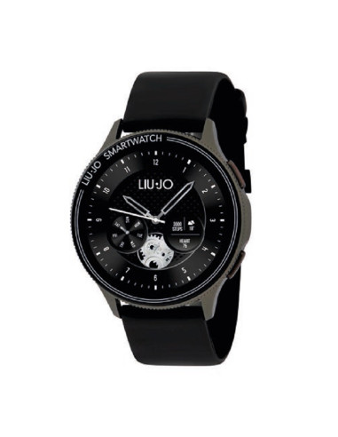 Smartwatch voice man silver black silicon