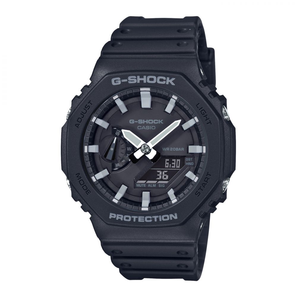Dit digitale-analoge combinatiemodel van G-SHOCK, de stoere horloges die zich blijven ontwikkelen op het gebied van ultieme kracht, is gebaseerd op het concept van de eerste generatie DW-5000C-modellen, maar nog dunner. Het heeft de achthoekige vorm over die ook werd gebruikt in het DW-5000C-model van de eerste generatie. Een combinatiemodel dat is ontwikkeld met een eenvoudig ontwerp zonder overbodige fratsen dat een robuuste structuur behoudt. Het is slechts 11,8 mm dik dankzij een zeer stijve fijne hars met koolstofvezel voor de behuizing.

* Voor specificaties zie "Omschrijving"