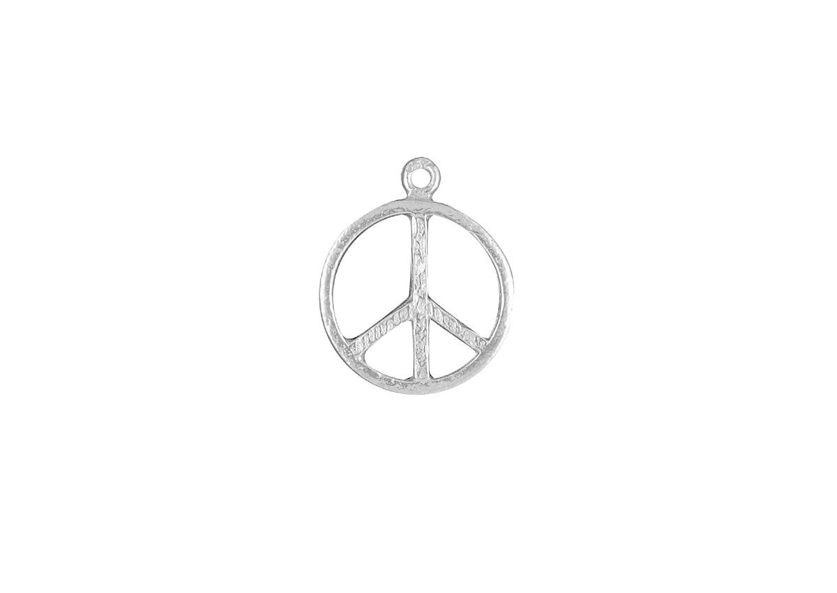 Deze Massief Sterling Zilveren Vredesteken Hanger heeft een 2.7mm dikte en geeft daarmee een mooi diepte effect.

De hanger komt inclusief draadoog niet afgebeeld op de foto.