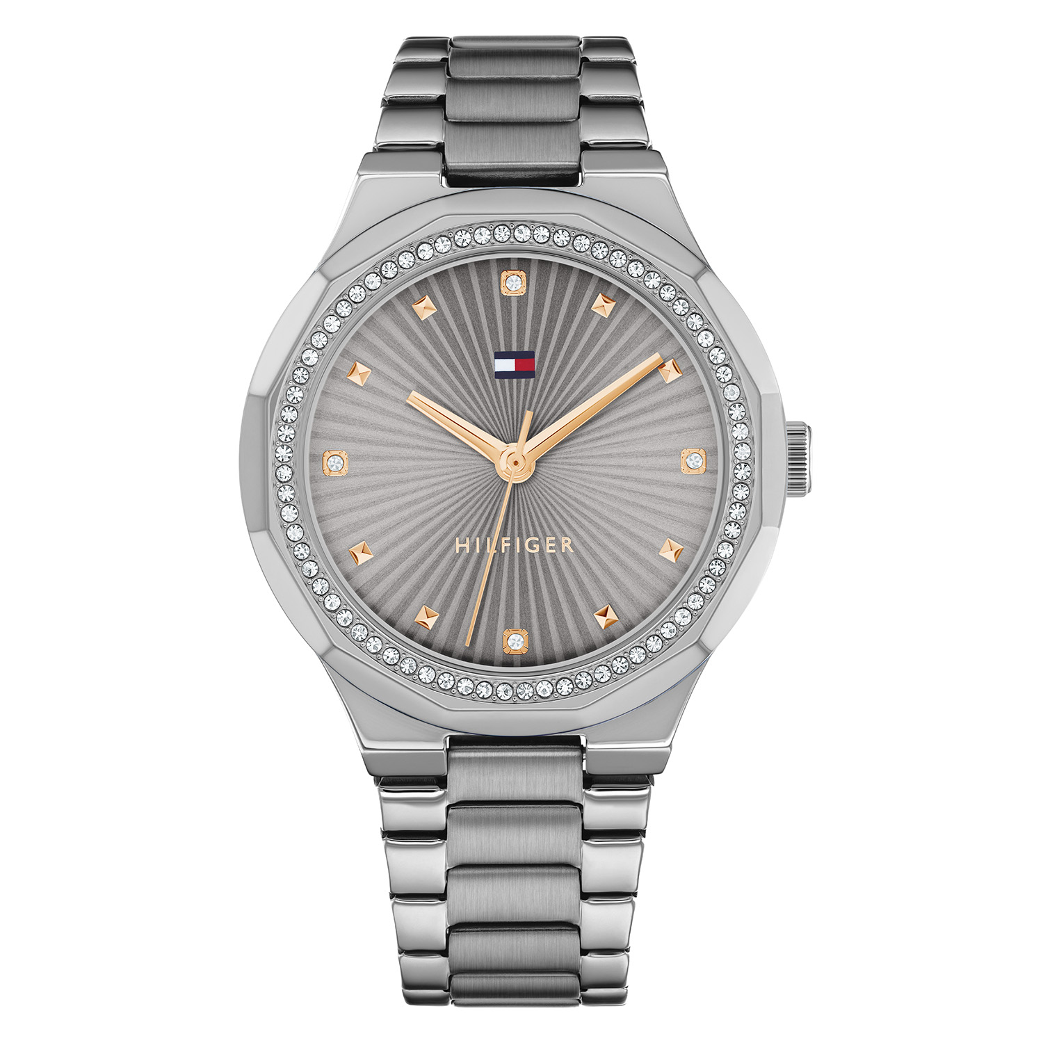 Tommy Hilfiger TH1782727 Horloge Dames Staal Gunmetal 36mm
Dit specifieke horloge van Tommy Hilfiger uit de Piper serie met artikelnr: TH1782727 is een luxe sportief dameshorloge die niet in je collectie mag ontbreken. Het stalen dameshorloge heeft een ronde gunmetal kast met een bezel vol kristallen en een gunmetal sunray wijzerplaat. De uren worden tevens weergegeven met kristallen. De gunmetal schakelband is op lengte verstelbaar en heeft een vouwsluiting. Het horloge heeft een mineraalglas, een doorsnee van 36mm en is 3ATM.  

Het merk:
Sinds de lancering van het merk in 1985 is Tommy Hilfiger wereldwijd bekend geworden als pionier van de klassieke Amerikaanse coole stijl. GeÃ¯nspireerd door de iconische popcultuur en het Amerikaanse erfgoed. De dames en herencollectie van dit seizoen bestaan uit minimalistische silhouetten en rustieke lederen details. De herenhorlogecollectie biedt iconische uurwerken met roestvrijstalen, lederen en siliconen banden.

Specificaties:
- Mineraalglas
- Ronde kast 36mm
- Gunmetal horlogekast
- Gunmetal wijzerplaat met kristallen
- Gunmetal schakelband 
- 3ATM