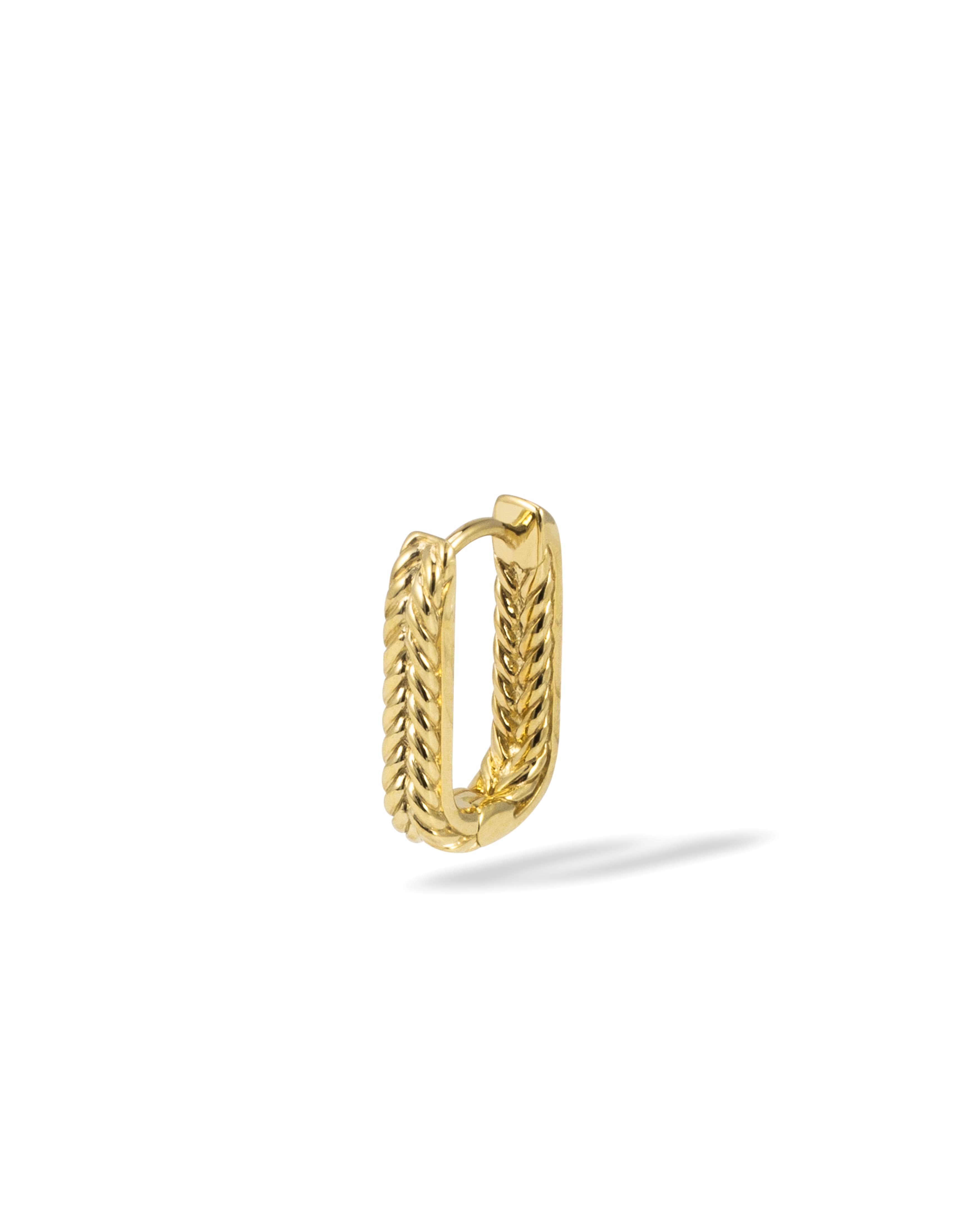 Barbara Reversible Hoop Gold Vermeil Single Piece