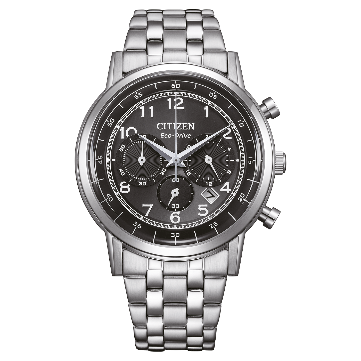 Dit Citizen horloge heeft een Eco-Drive uurwerk.
Referentienummer: CA4630-53E

Dit Citizen horloge is uitgerust met een Eco-Drive uurwerk B620-00M met een gangreserve van 270 dagen. Het horloge met een grijze chronograaf wijzerplaat heeft een diameter van 42MM en heeft een stalen kast en band. Het horloge wordt beschermd door een kristalglas en is waterbestendig tot 5 ATM / 50 M.

