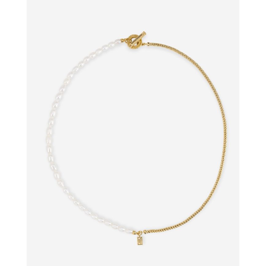 Barbara Mini Pearl Necklace Gold Vermeil