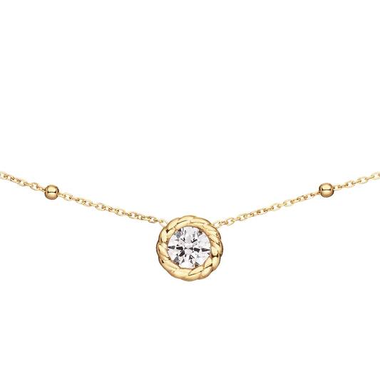 Collier Bolletjes CZ Rond GP 42+3CM