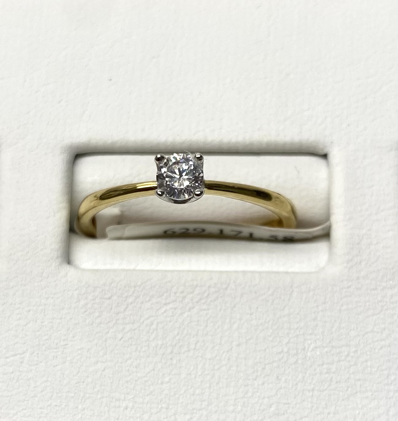 Rosa di luca zilver verguld solitair ring
Maat 58